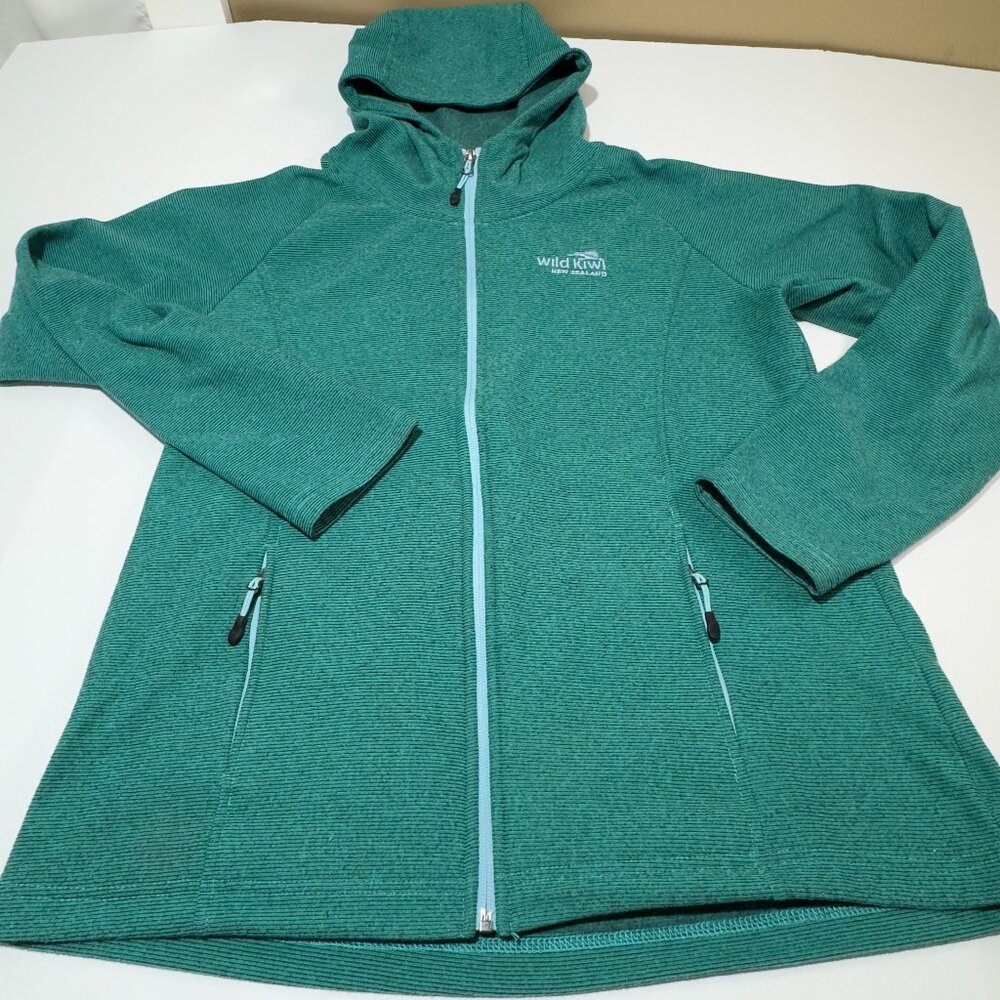 Wild Kiwi New Zealand Women's Fleece Hoodie Green Size XL